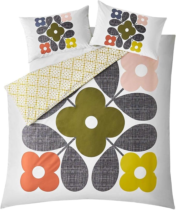 Orla Kiely * Duvet Covers * Placement Flower Tile Duvet Cover, Double 200x200cm Amazon.co.uk