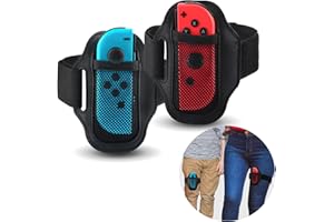 OLYGIVE Switch Leg Straps, Leg Straps for Nintendo Switch Sports Game and Nintendo Switch Ring Fit Adventure, Adjustable Leg Strap for Joy-Cons (2 Pack)