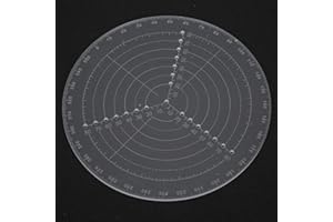 8" Round Center Finder Compass Transparent Acrylic, Easily Identify Center or Draw Circles, Lathe Work and Woodturners, for W