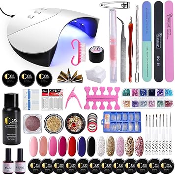 Saint Acior 36w Uvled Lampe Nail Manchine Sèche 12pcs Uv Gel Vernis à Ongle Soak Off Polish Gel Couleurs Faux Ongle Strass Décorations Limes Cleanser