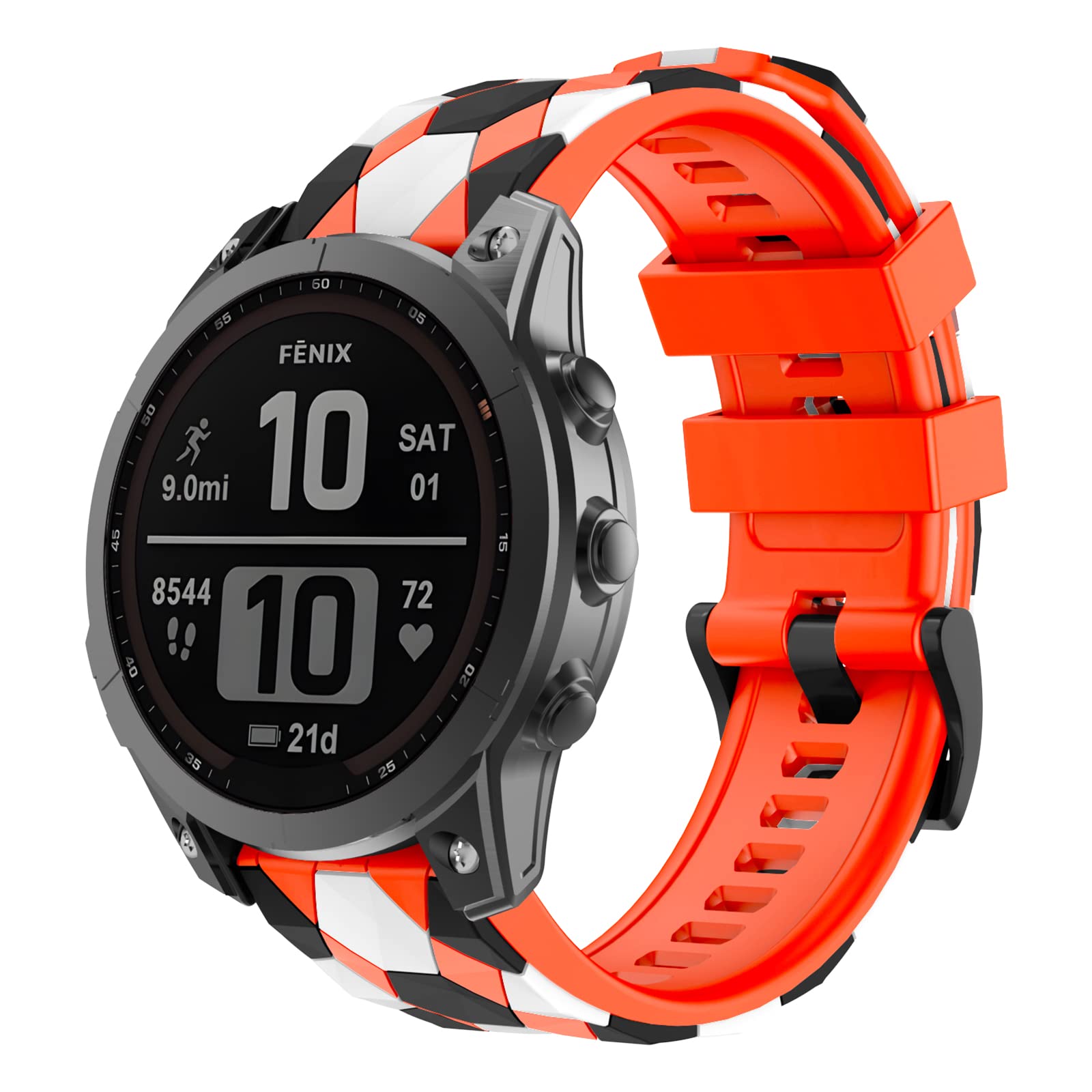 OVERSTEP Compatible for Garmin Fenix 7X Strap, 26mm Wide Soft Silicone Replacement Strap for Garmin Fenix 7X/Fenix 5X/Fenix 5X Plus/Fenix 6X/Fenix 6X Pro/Fenix 3/HR/Descent MK1