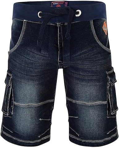 men's denim shorts with elastic waist