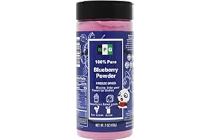 NPG Frezee-Dried Blueberry Powder 7 Oz, Seedless Fine Powder from Wild Wild Blueberries for Smoothies, Baking, Beverages, and Natural Food Coloring, No Sugar Added, Non-GMO