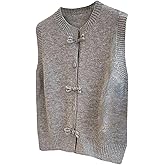 Verdusa Women's Button Front Sweater Vest Old Money Sleeveless Knitted Tops