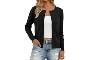 Trendy Queen Womens Cardigan Sweaters Lightweight Crew Neck Outfits Fall Fashion 2025 Clothing