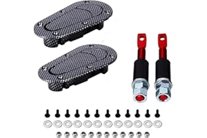 NUHUI A Set of Universal Plus Flush Hood Latch and Pin Kit Hood Pin Plus Flush Mount Latch Kit Lock Black Carbon Fiber Gift Refit Car Aero Catch