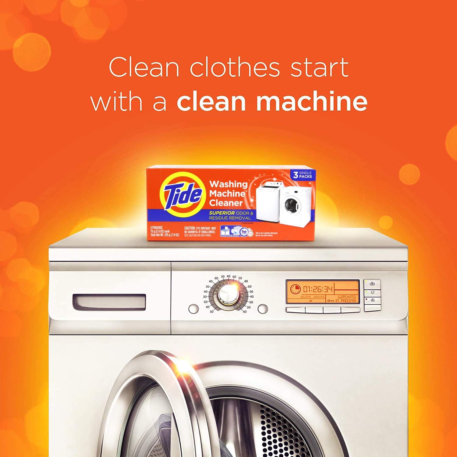 Washing Machine Cleaner by Tide, Washer Machine Cleaner Tablets for Front and Top Loader Machines, 5 Count Box: Health & Personal Care