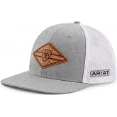 ARIAT Men's Diamond Boot Stitch Patch Snapback Trucker Cap, One Size