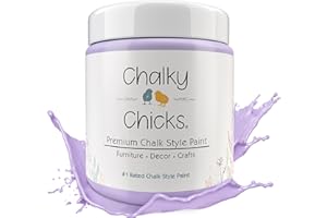 Chalky Chicks Chalk Paint - Chalk Paint for Furniture, Craft Paint, Cabinet Paint, Wood Paint, and Furniture Paint, Spray Paint-Ready for Home Decor - Sweet Lilac (Light Purple) 16 Fl Oz (Pack of 1)