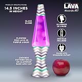 Lava Lamp 2494 White Wax Pink Liquid Decorative Base Cap 14.5in UK Plug view 3