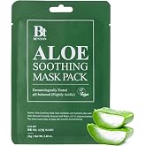 BENTON Aloe Soothing Mask Pack | 23g x 10 Packs - Aloe Vera Face Masks | Aloe Face Mask | Green tea &amp; Aloe Leaf Water Contained | Hydrating and Instant Cooling Effect Mask Sheet | Korean Skin Care