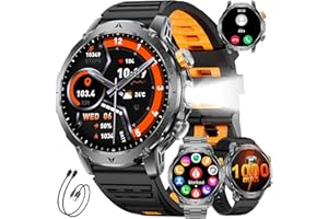 LIGE Smart Watch for Men with 1000mAh,1.7" Smartwatch with Flashlight,3 Straps,2 Chargers,100+ Sports Modes,Health Tracker Sm