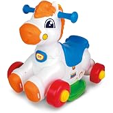 Winfun Giddy-up Horsey 2-in-1 Rocking &amp; Ride-On Toy &ndash; Interactive Motion Sensor with Sounds, Lights &amp; Music, Easy-Grip Handles, Toddler Developmental Toy for Ages 12&ndash;36 Months, 44 lb Capacity
