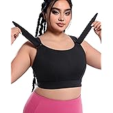 VFUS Adjustable High Impact Sports Bras Molded Cup Plus Size Bra for Large Bust Women Running Workout Gym Fitness