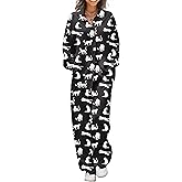 Ekouaer Womens Satin Silky Pajama Set 2 Piece Print PJs Soft Loungewear Button Down Sleepwear with Elastic Waist Long Pants