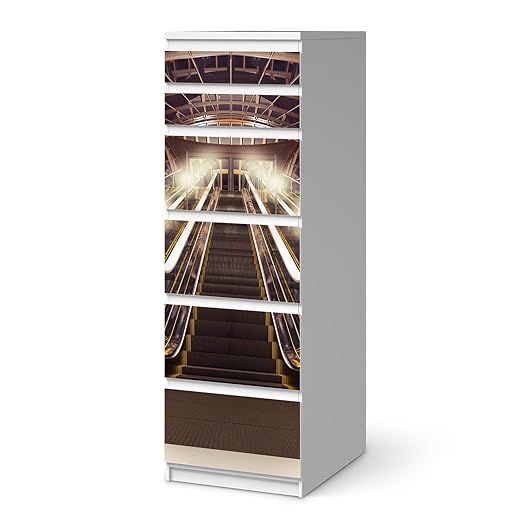 Mobeldekor Fur Ikea Malm 6 Schubladen Schmal Dekor Folie Klebesticker Tapete Folie Mobel Folieren Kreativ Einrichten Jugendzimmer Wohnaccessoires Design Motiv Escalator Amazon De Kuche Haushalt