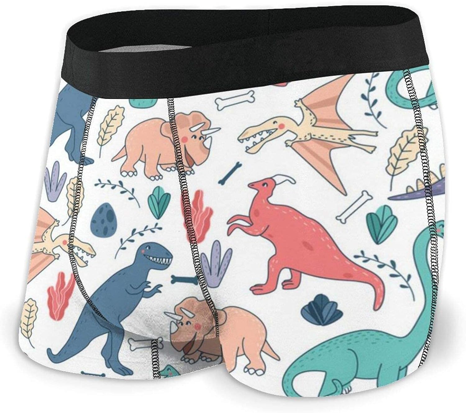 Ahdyr Funny Boxer Briefs for Mens Dinosaurs Cute Printed Underwear