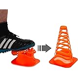 QuickPlay 9" Pop-Back Marker Cones (Set of 6) Collapsible Slotted Cones