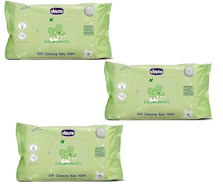 Chicco Soft Cleansing Wipes (72 x 3 Pcs) Combo Pack