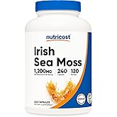 Nutricost Irish Sea Moss Extract Capsules 1,200mg per Serving, 240 Capsules - Vegan, Gluten-Free, 120 Servings Per Bottle