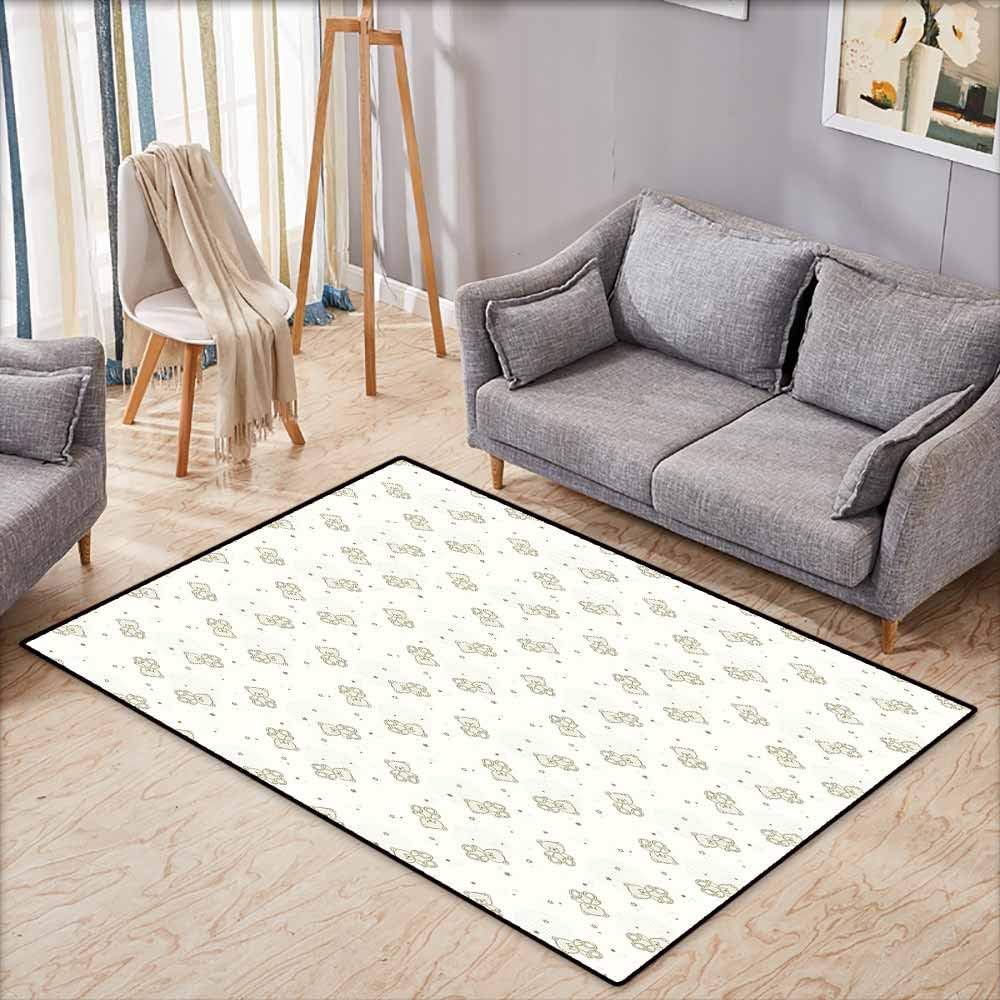 Alfombra para el Aula, diseño de Oso de Peluche, Color Beige, Monocromo
