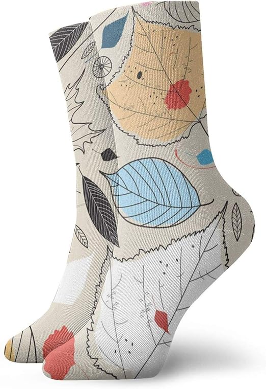 Unisex Adulto Corto Calcetín Textura De Otoño Hojas De Arce De Algodón