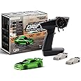 FLYCOLOR Turbo Racing 1:76 Scale Drift RC Car with Gyro Mini Full Proportional RTR 2.4GHZ Remote Control with 2 Replaceable Body Shell (C64-Green)