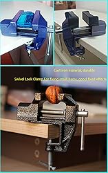MYTEC Mini Table Clamp, 2.4" blue, Small Bench