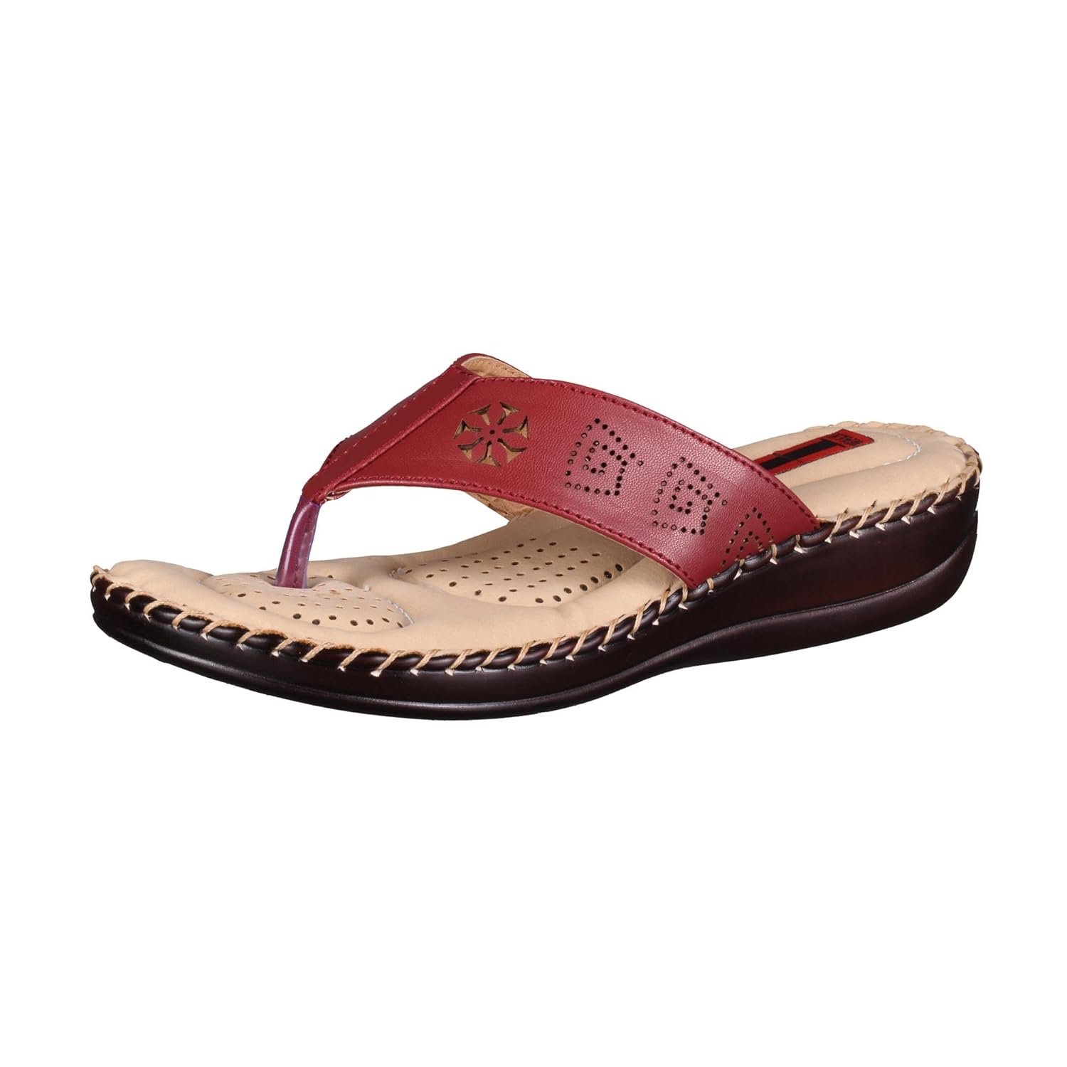 1 walk comfortable dr sole women-flats/sandals/fancy wear/party wear/original/slippers/casual footwear-maroon @@mp-dr100a-maroon