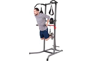 Body Champ VKR1987 5-in-1 Power Tower and Dip Station, Home Gym Equipment