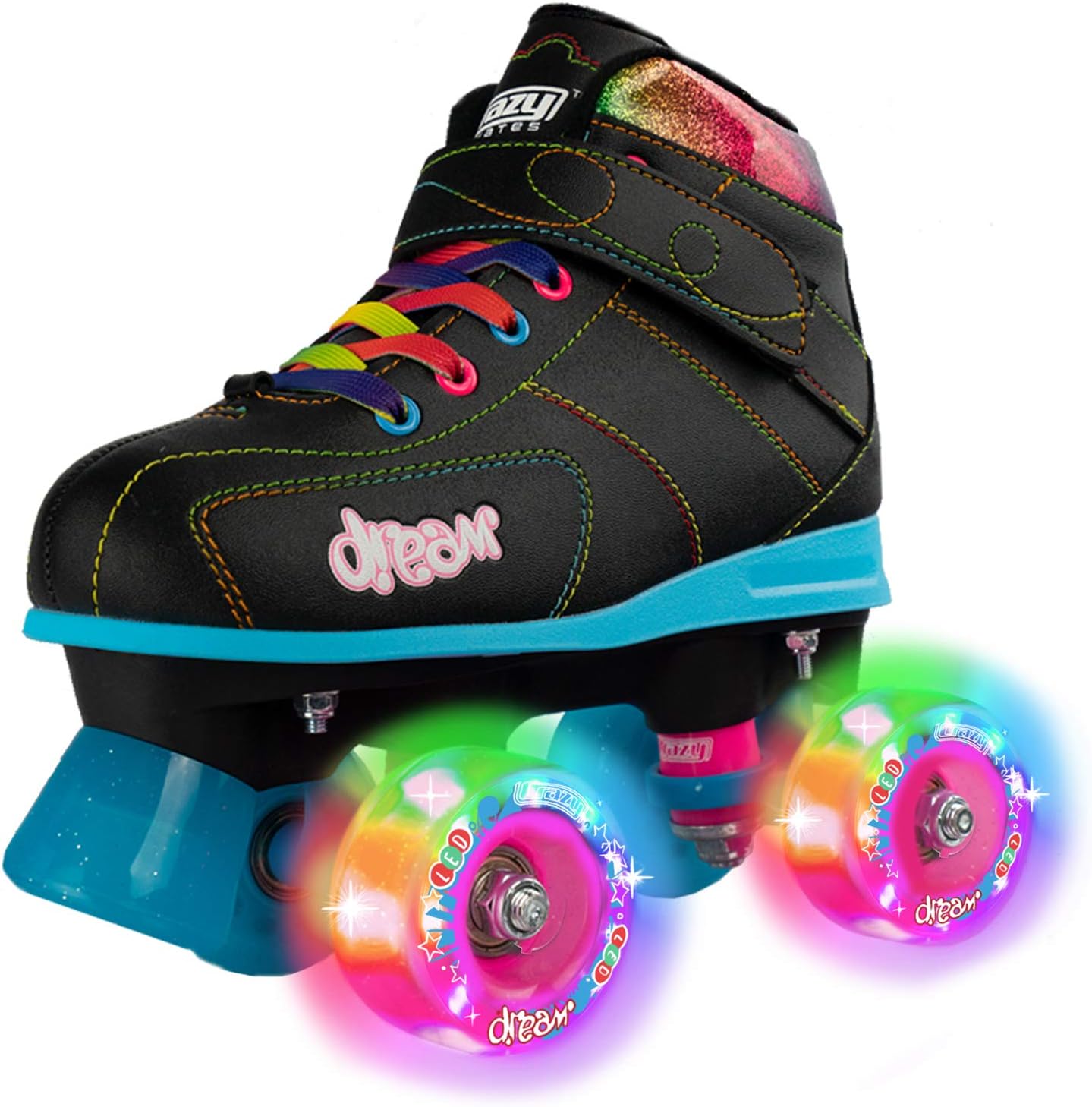 Crazy Skates Dream Roller Skates for Girls with LED Light-up Wheels