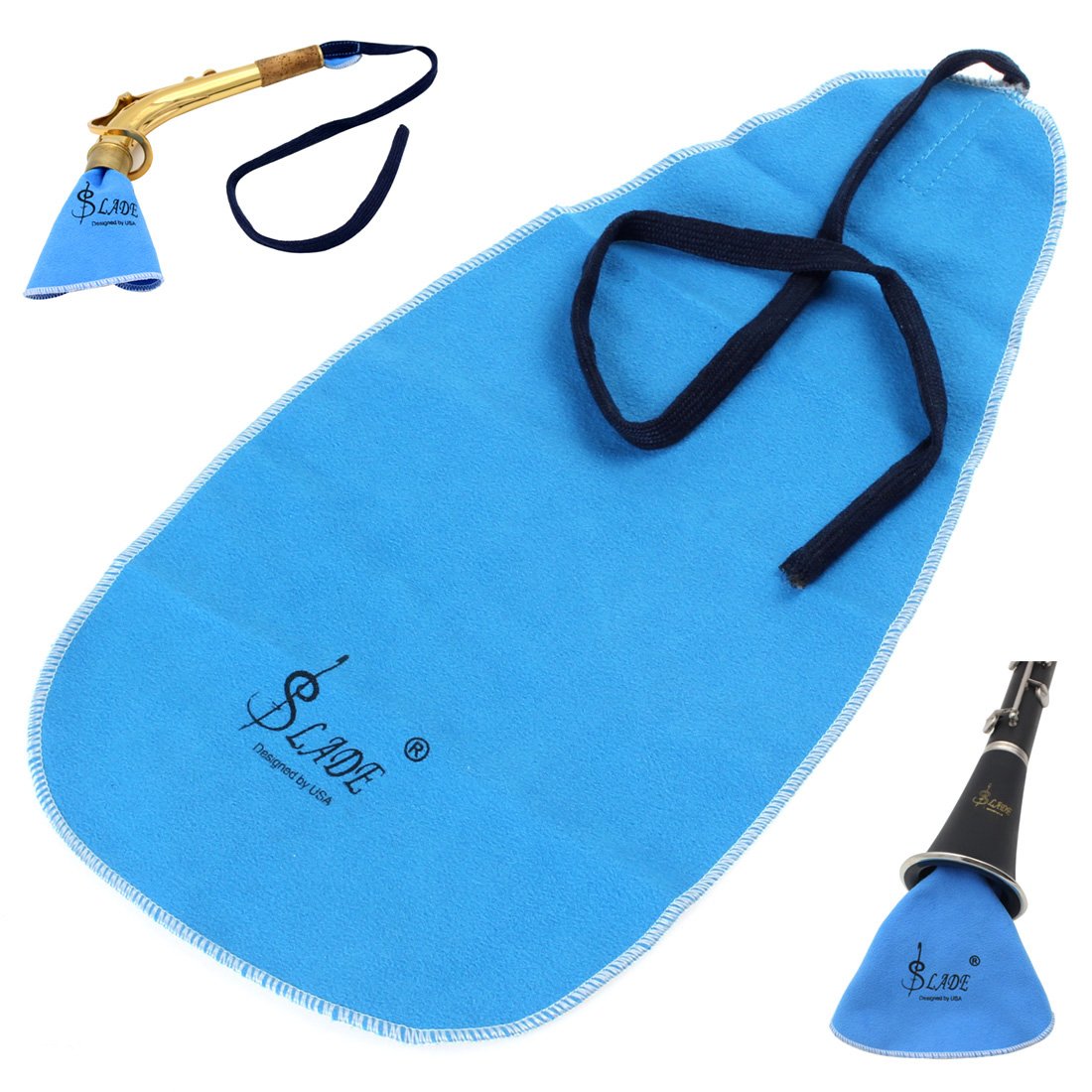 OriGlam Saxophone Cleaning Cloth - Pull Through Swab for Tenor Sax, Flute, Clarinet