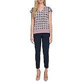Tommy Hilfiger Womens V-Neck Flutter Sleeve Knit Top