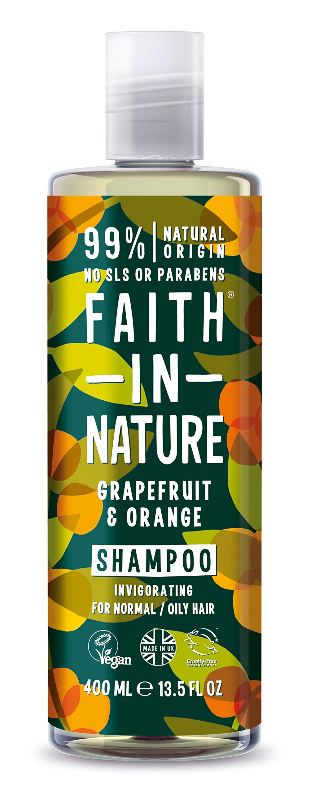 Faith in Nature Grapefruit & Orange Shampoo 400ml X 3 (Pack of 3)