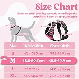 rabbitgoo Dog Harness Medium Front Back Clips Reflective Rose Pink M view 2