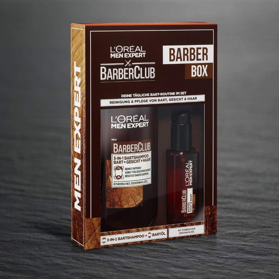 L'Oréal Men's Expert Beard Care Set including Beard Oil and Shampoo, Barber Club Gift Set, 1 x 230 ml - Image 5