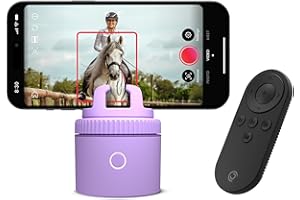 Pivo Equestrian Pod Auto Tracking Phone Holder, Face, Body & Horse Tracker, 360° Rotation, 6 Speed, Stand for Video Recording with Remote Control (Purple)