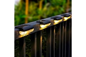 Mancra Solar Step Lights Outdoor, Solar Deck Lights Waterproof Outdoor Lighting for Patio Fence Stairs Post Railing Yard and Garden (Warm White, 24 Pack)