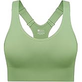 Sports Bras for Women Pack Racerback High Support Bras with Adjustable Straps-Padded Seamless Yoga Bra