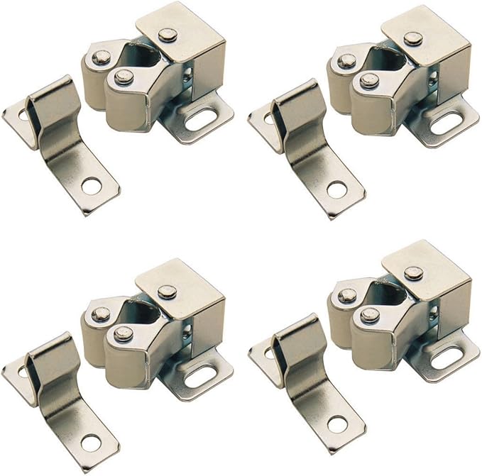 4 x Roller Catch Cupboard Door Latch Twin Double Catches