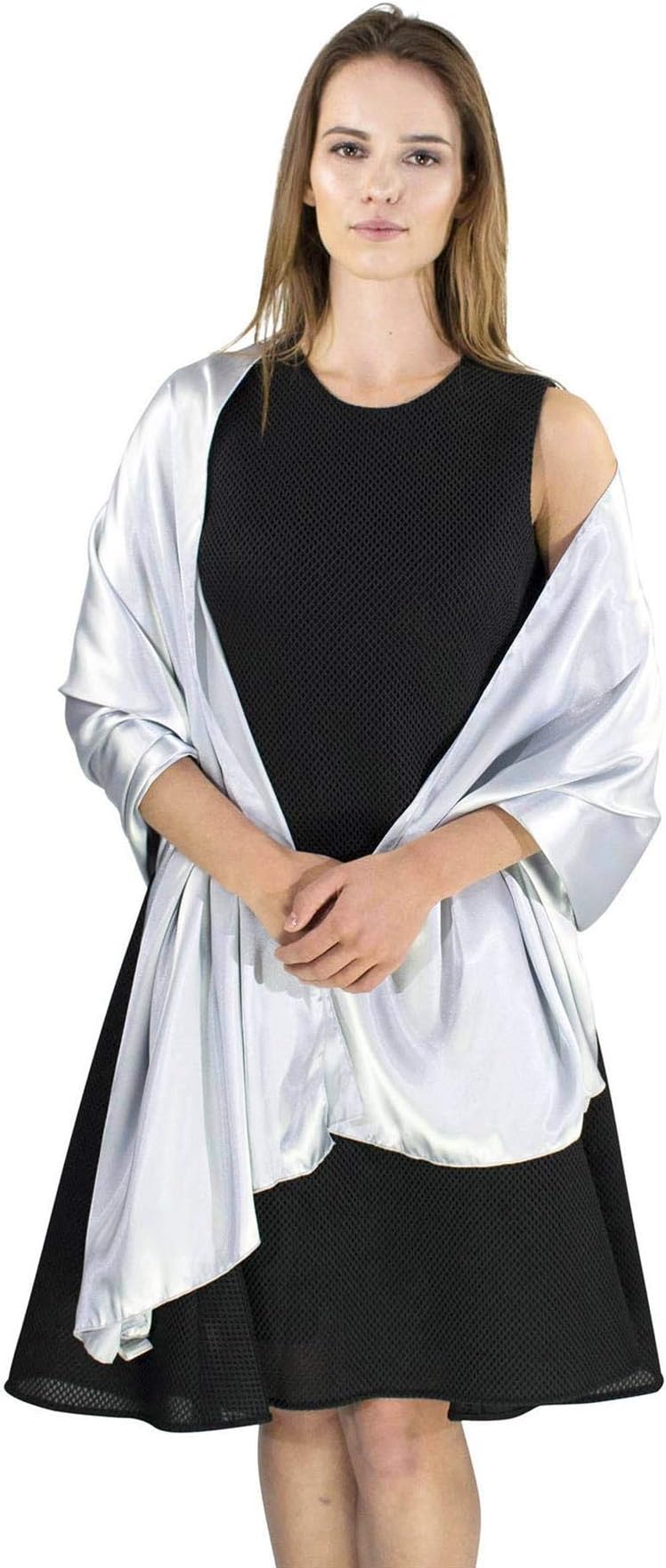 Basic SenseSatin Shawl for Weddings and Parties – Luxurious Fabric with Perfect Hemming