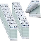 30 Pack Guest Checks for Servers, 1500 Orders Server Note Pads, Server Guest Check Pads, Server Pads for Waitress Notepad, Server Paper Pad, Server Notepads, Server Book Paper 50 Sheets/Pack