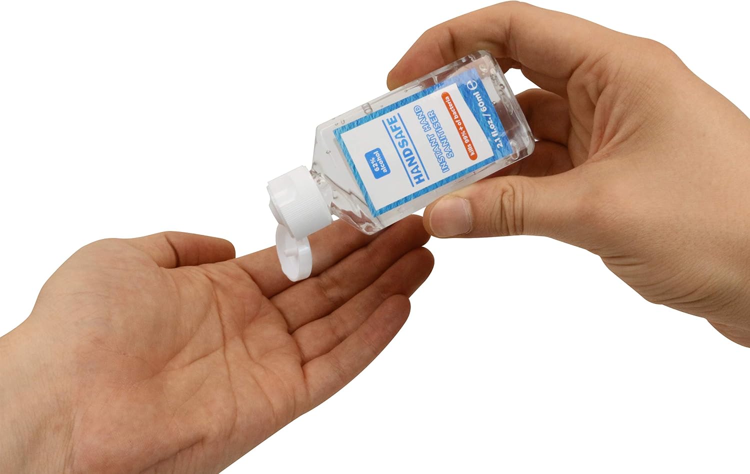 Handsafe, 4 x 60ml Hand Sanitiser Liquid Multipack, Kills 99.9%+ of Bacteria & Viruses, 70% Alcohol Based, Medical Grade - Image 3