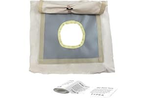 DANCHEL OUTDOOR 4'' Canvas Stove Jack with Waterproof Repair Patch for Fire Resistant Canvas Wall Tent Camping, Hot Tent Stov