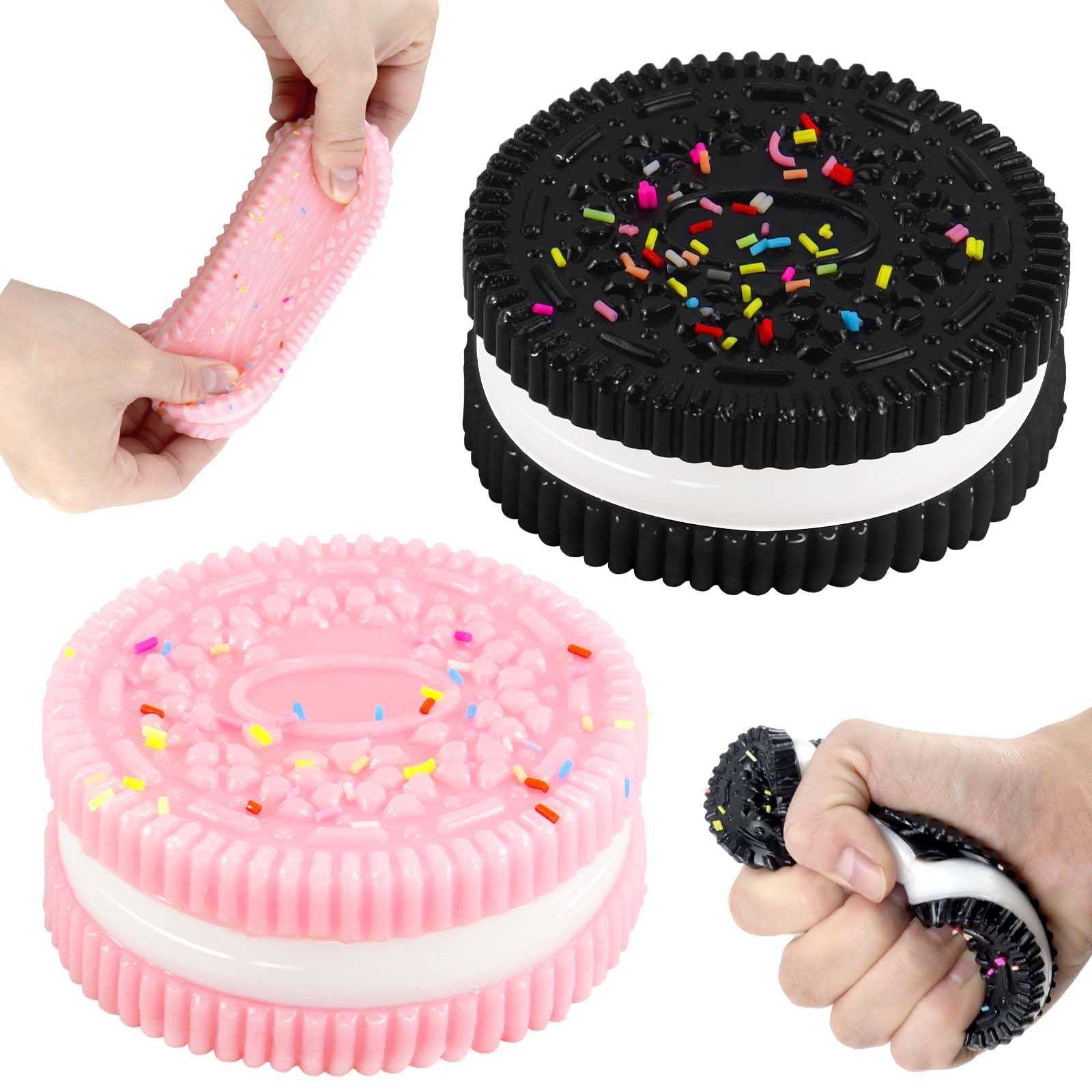 Photo 1 of Dayingjiang 2 Packs Taba Squishy Cookie Squishies Fidget Toys Adults, Squeeze Toys Sticky Sensory Toys for Kids with Autism, Stress Balls for Adults Fidgets Birthday Gifts Party Favors for Kids
