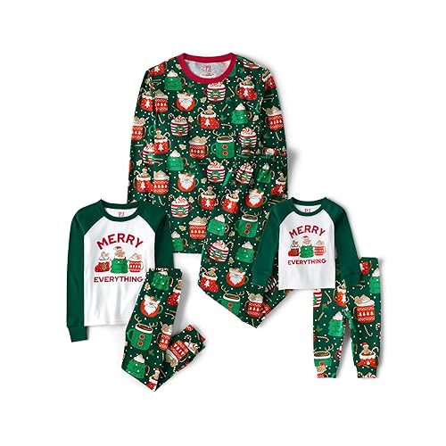 The Children's Place,GROUP 2 - Family Matching, Christmas Pajama Sets, Cotton,4T