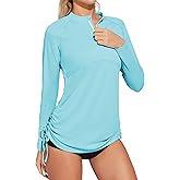 Heathyoga Rash Guard for Women UPF 50+ UV Sun Protection Swim Shirt for Woman Long Sleeve Swimsuits Bathing Suit Tops