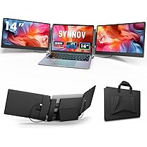 Laptop Screen Extender, 14" FHD 1080P Triple Portable Laptop Screen Extender Monitor for 13"-16.5" Laptop with Stand Dual Mon