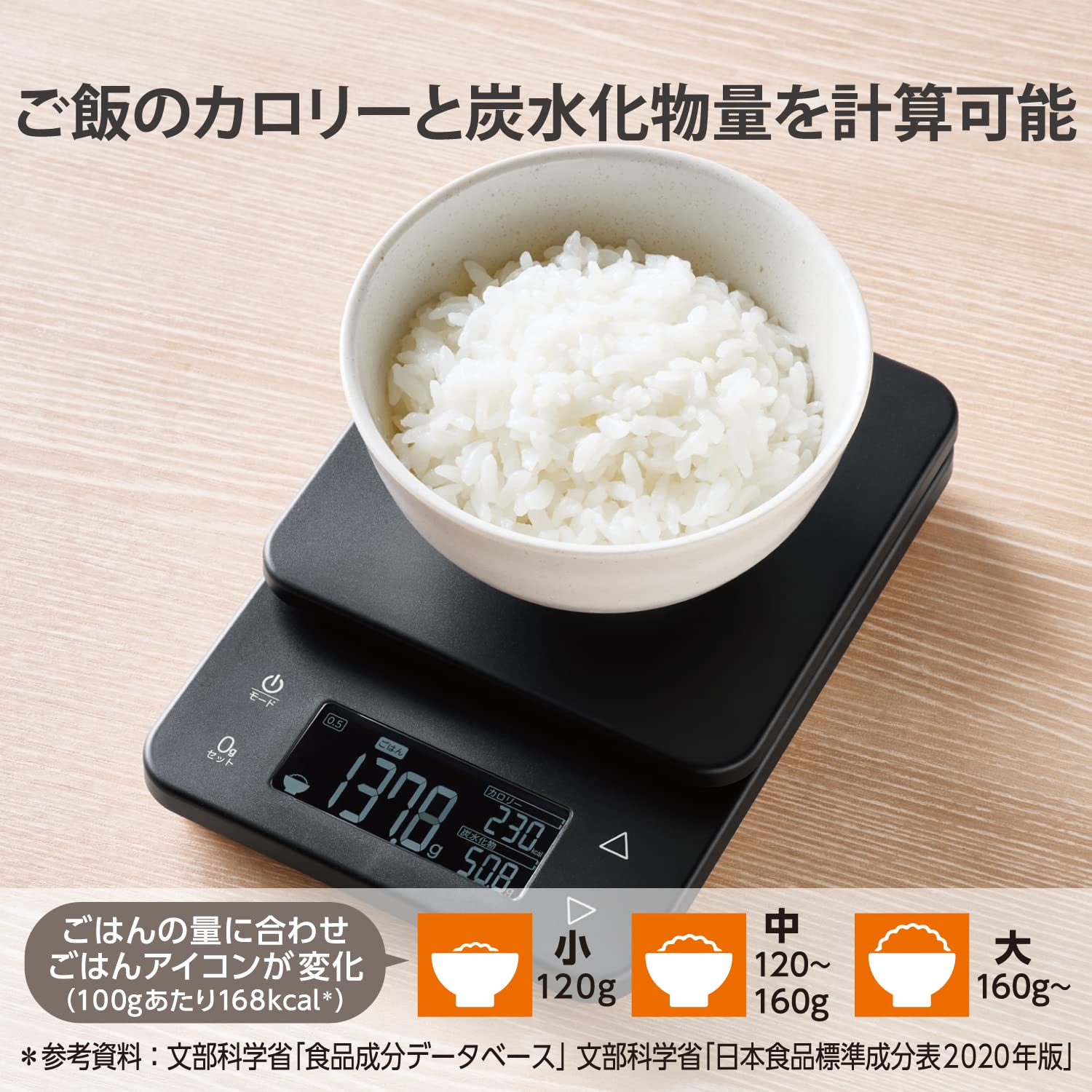 Elecom HCS-KSA02BK Kitchen Scale, Up to 6.6 lbs (3 kg), Minimum 0.02 oz (0.5 g) Display, Calorie Measurement (Registering 2 Types of Carbohydrates), Backlight, 0g Display, Automatic Power Off, Black