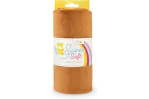 KULLALOO Short Pile Plush Fabric for Sewing/Minky for plushies & Many More ✦ 39.5x29.5 inch ✦ Pile Length 1/16 inch (1.5 mm) ✦ Ginger